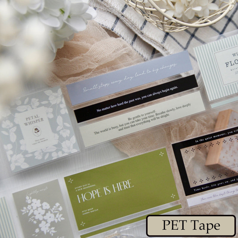 6.5cm*100cm Flower Language Die Cutting Washi/PET Tape