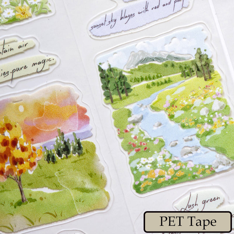 Whole Roll 4cm*5m Flower Ravine Cottage Die Cutting Washi/PET Tape