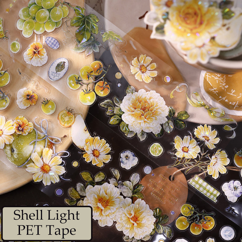 Whole Roll 6cm*5m Grape Vine Die Cutting Washi/PET/Shell Light Washi/PET Tape
