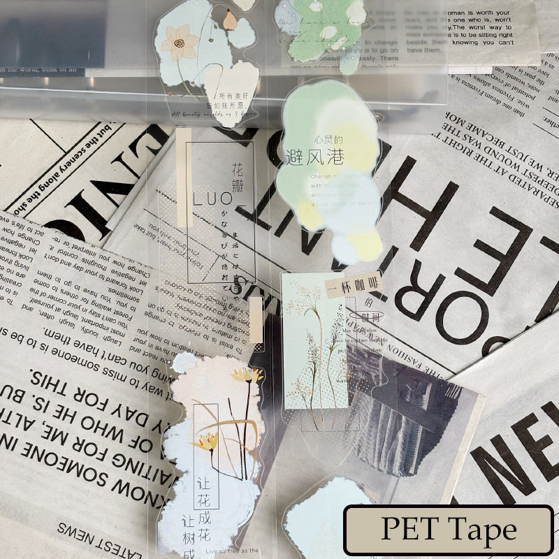 Whole Roll 5cm*6m Blending Watercolor Cloud Die Cutting Washi/PET Tape