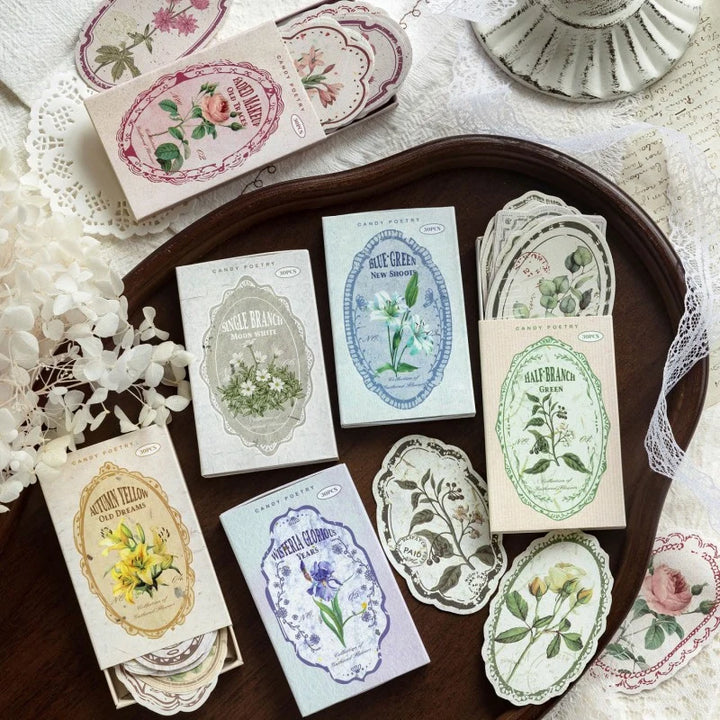 Blossom Archive Vintage Floral Sticker Box