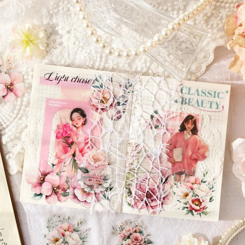 Vintage Floral Sticker Set – 20 Pieces