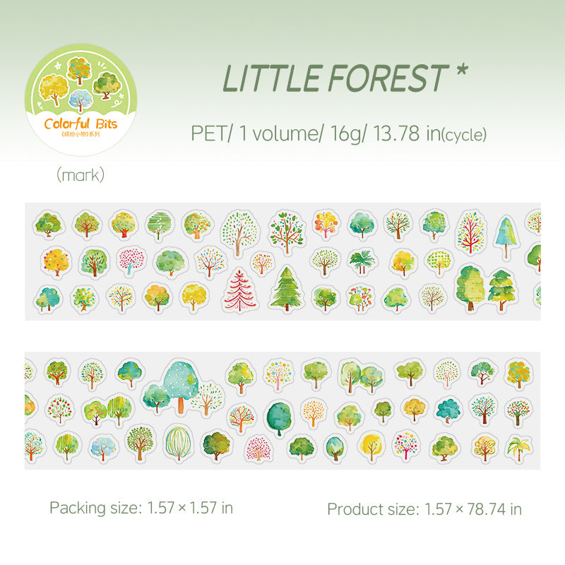 Colorful Little Things Series Die Cutting PET Tape