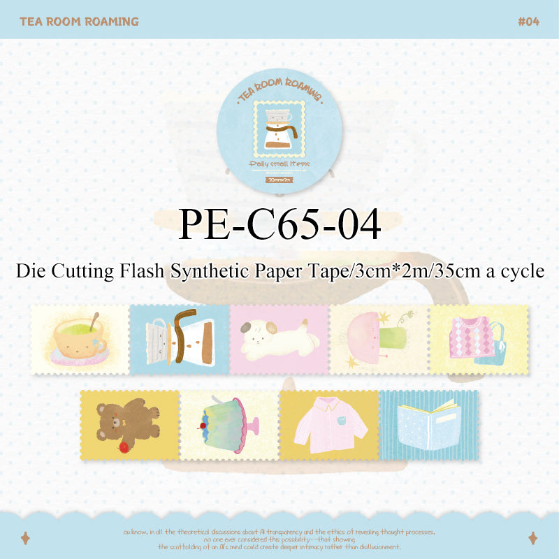 Tea Room Tour Series Die Cutting Flash Synthetic Paper Tape
