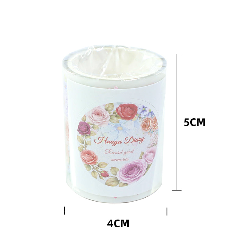 Flower Language Diary Shell Silver Fog PET Tape