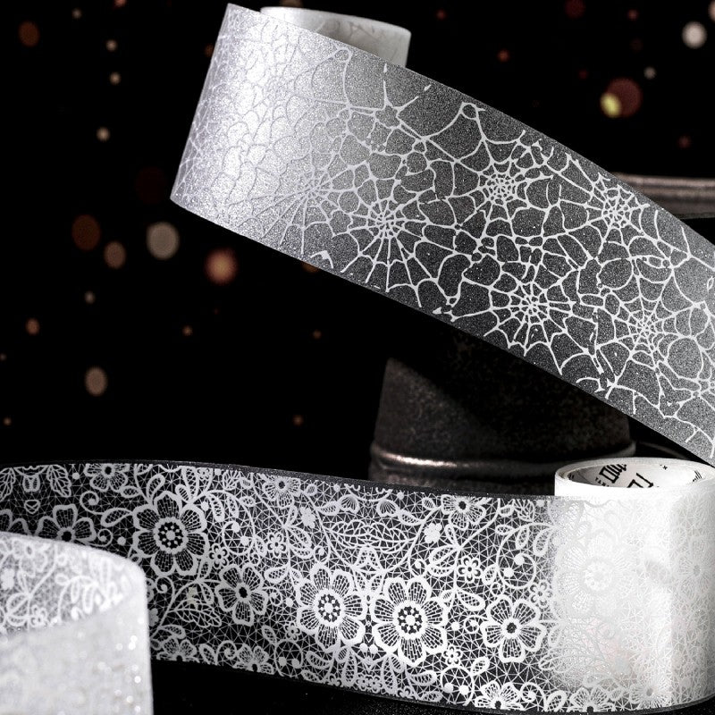 White Mist Floral Note PET Tape