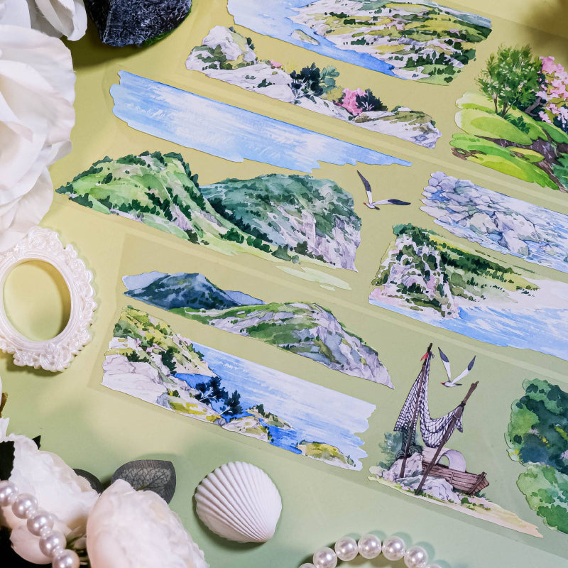 7cm*100cm By the lake PET Tape for journaling, scrapbooking and collage