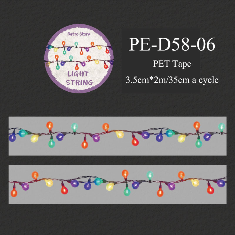 Colorful String Lights Series PET Tape