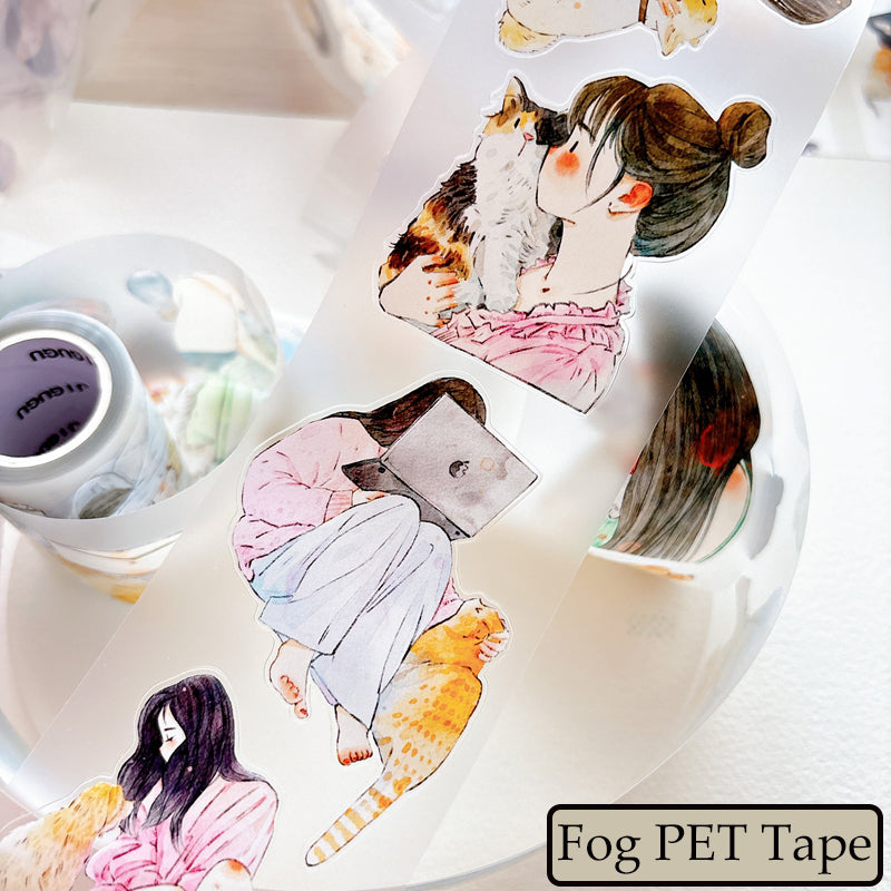 Whole Roll 6cm*10m Pet Companionship Die Cutting Washi/PET/Fog PET Tape