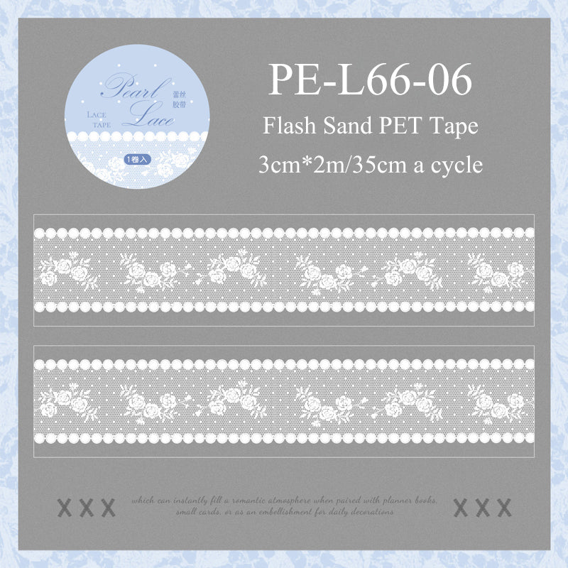 Lace Markings Series Flash Sand PET Tape