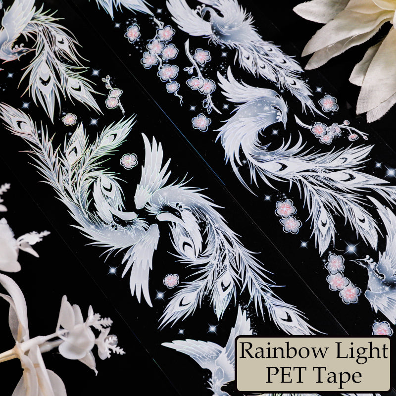 6cm*61cm Phoenix Soars Laser Gold/Rainbow Light PET Tape