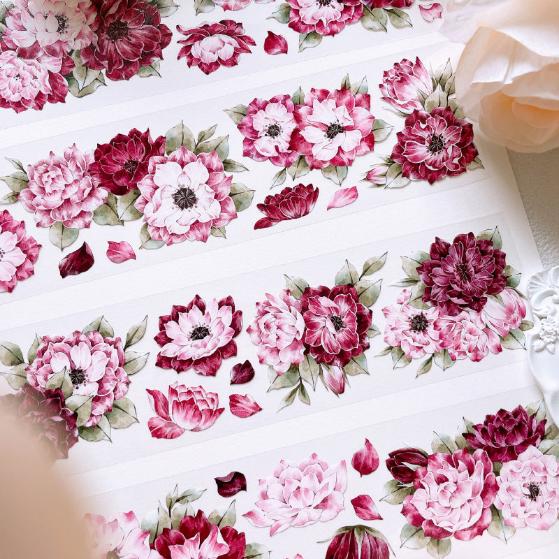 5.5cm*100cm Purple Jasmine Flower PET Tape