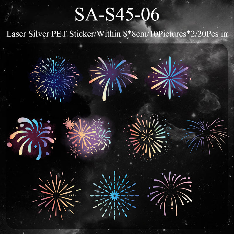 Starlit Night Fireworks Series Sticker