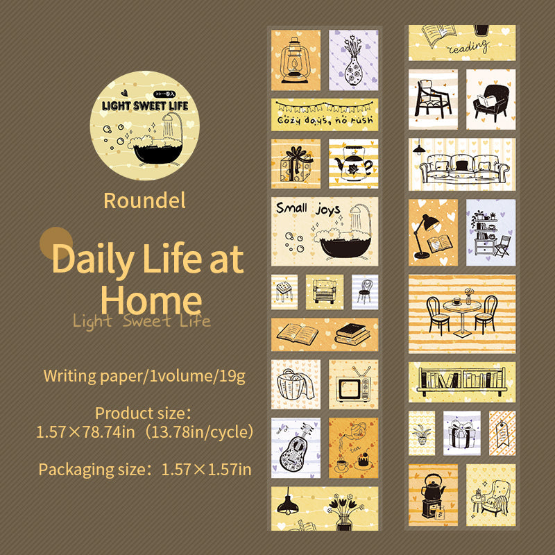 Light Sweet Life Series Die Cutting Writing Paper Tape