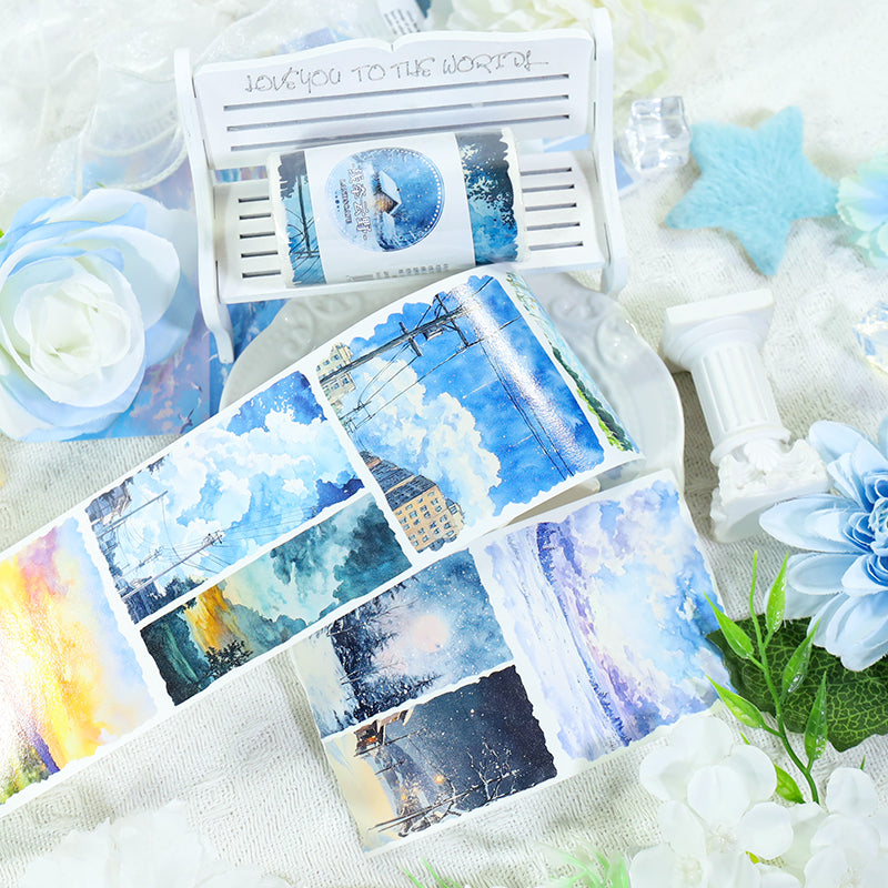 Sky across vast land Washi Tape featuring sky designs for journaling, scrapbooking and collage