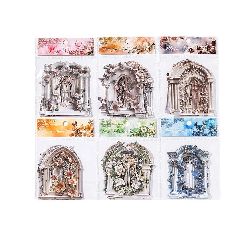Vintage Floral Window Sticker Pack