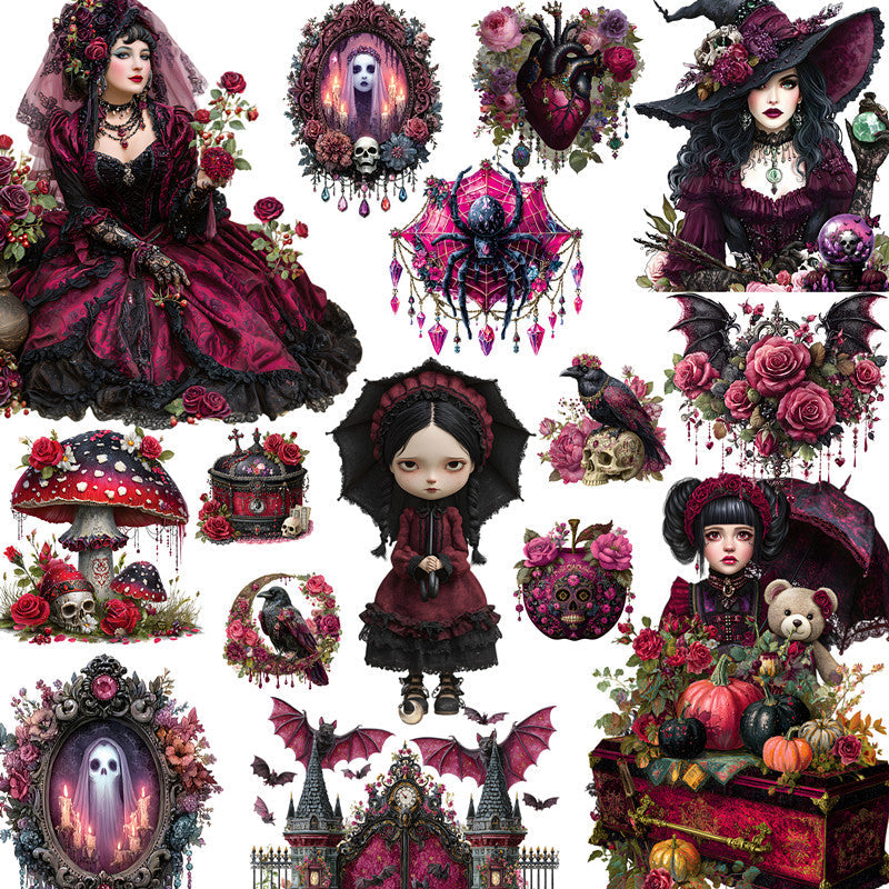 Dark Gothic Rose Sticker