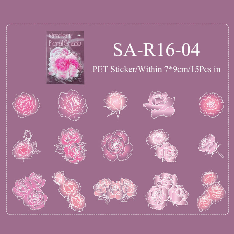 Colorful Flower Shadow Series Sticker