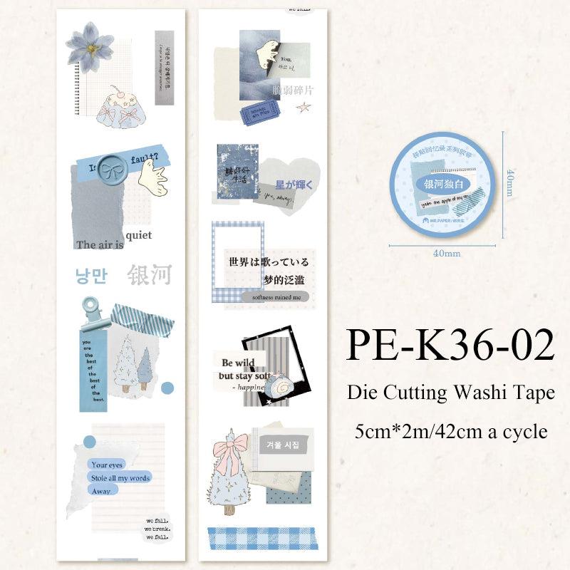 Collage Memoirs Series Die Cutting Washi Tape