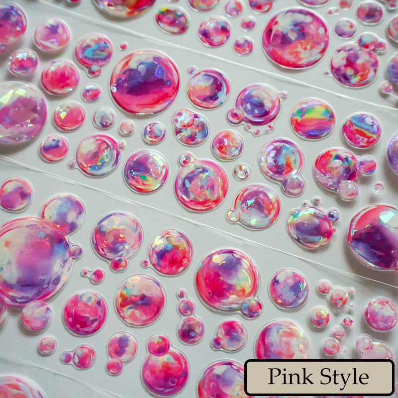 6cm*100cm Colorful Bubbles Die Cutting Shell Light PET Tape