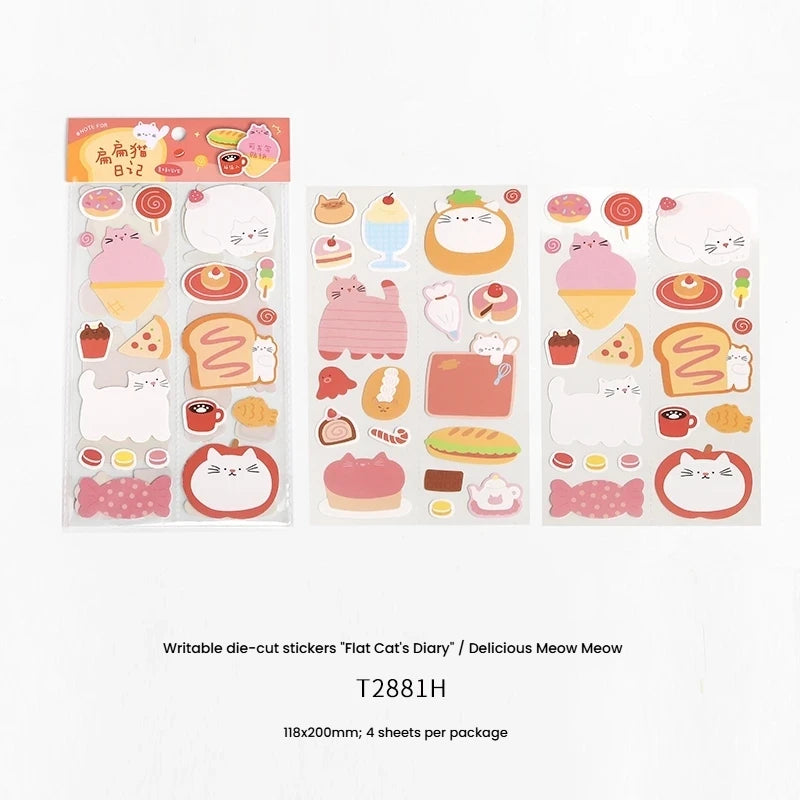 Flat Cat Diary Series Sticker