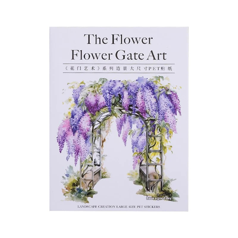 Floral Gate PET Window Sticker Pack