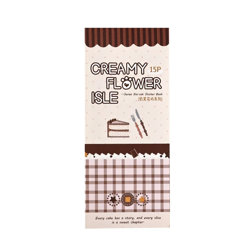 Creamy Flower Isle Die-Cut Sticker Book