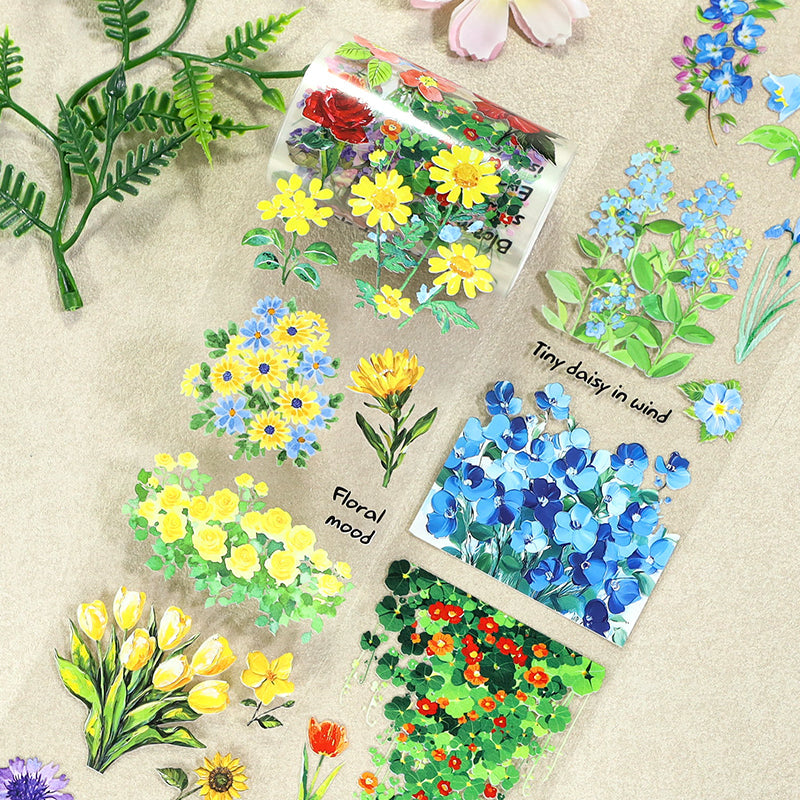 Spring Blossoms PET Tape featuring spring designs for journaling, scrapbooking and collage