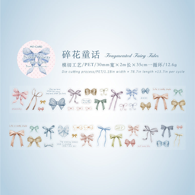 Bow Party Series Die Cutting PET Tape