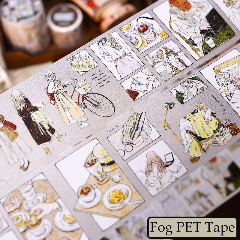 5.5cm*100cm Grid Notes Die Cutting Washi/PET/Fog PET Tape