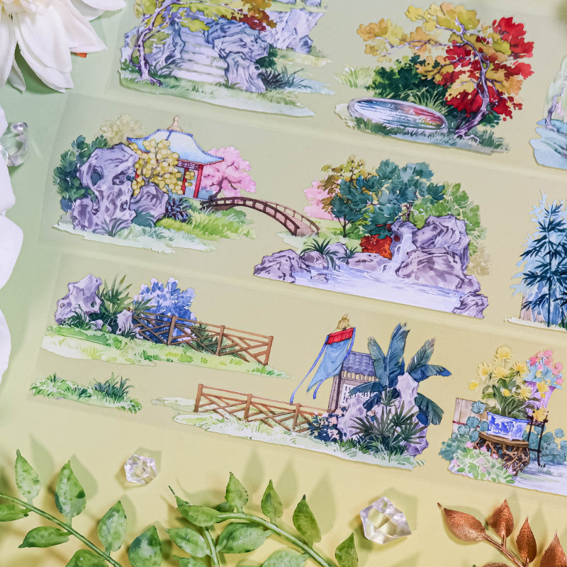 6cm*100cm Flowers Trees Abound PET Tape featuring flower, and tree designs for journaling, scrapbooking and collage