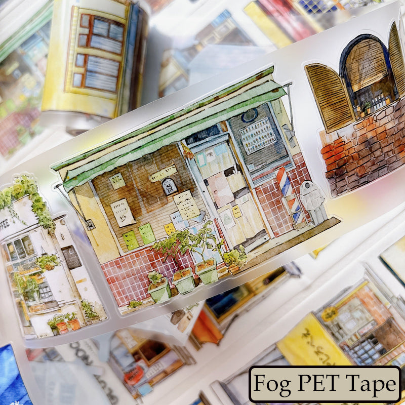 7cm*166cm Little House Die Cutting Washi/PET/Fog PET Tape
