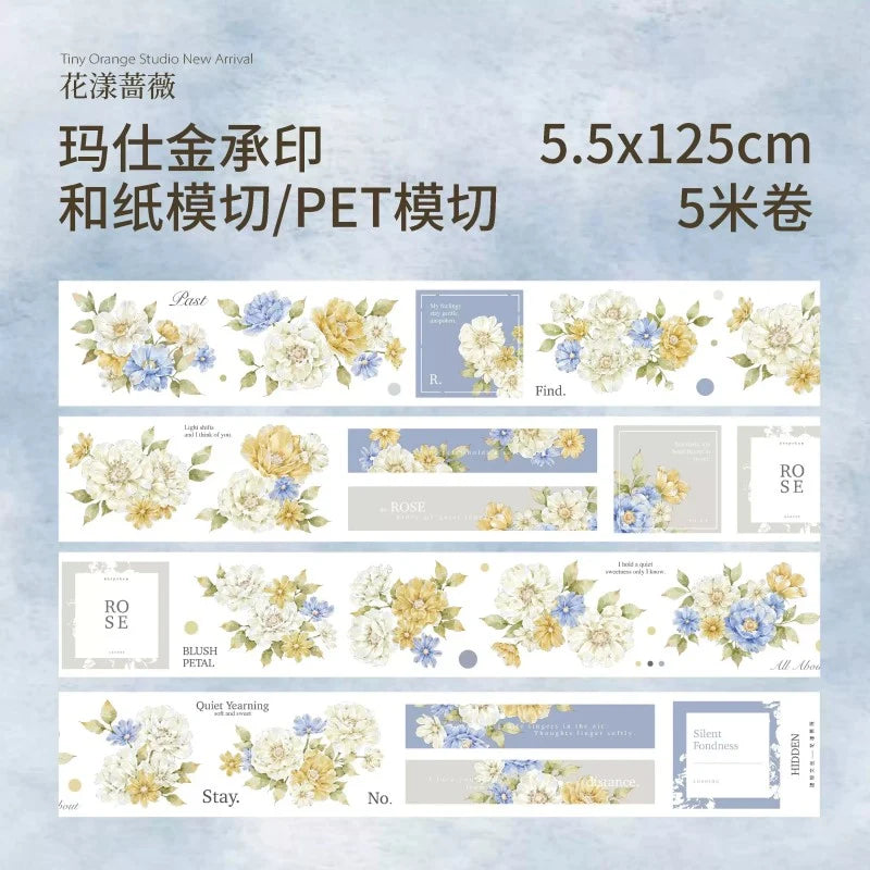 Floral Rose PET & Washi Tape