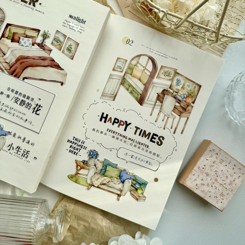 Whole Roll 5.5cm*5m Caramel Notes Die Cutting PET Tape for journaling, scrapbooking and collage
