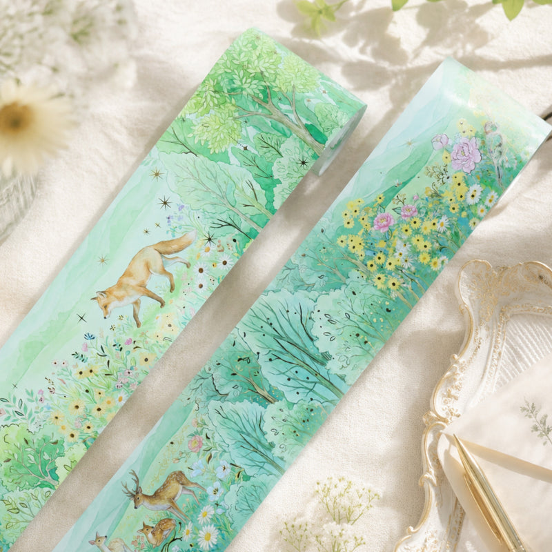 Countryside Spring Walk Gold Stamping Washi Tape