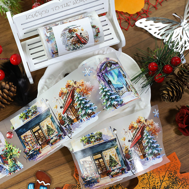 Sunshine city light Fog PET Tape featuring sun, and light designs for journaling, scrapbooking and collage