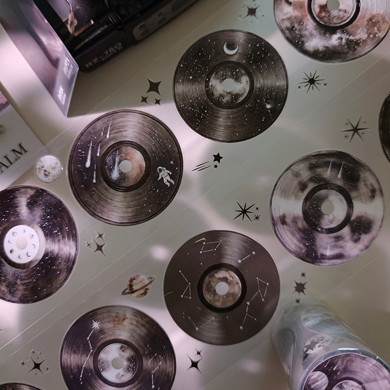 Whole Roll 7cm*3m Galaxy Sound Recording Die Cutting PET Tape