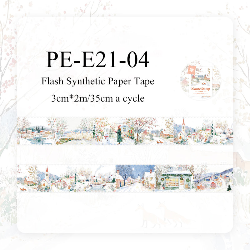 Natural Stamp Series Flash Synthetic Paper Tape