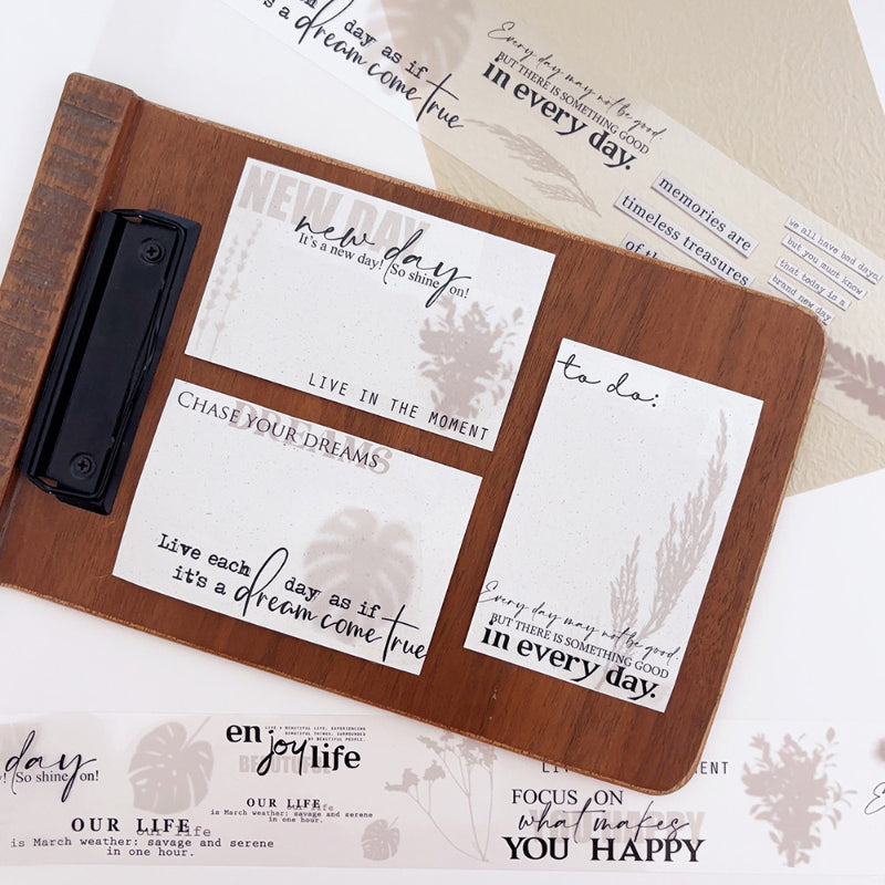 Whole Roll 5cm*5m Enjoy Life PET Tape for journaling, scrapbooking and collage