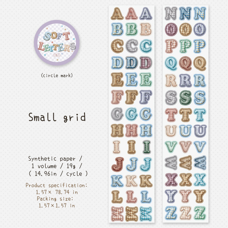 Soft Letters Series Die Cutting PET Tape