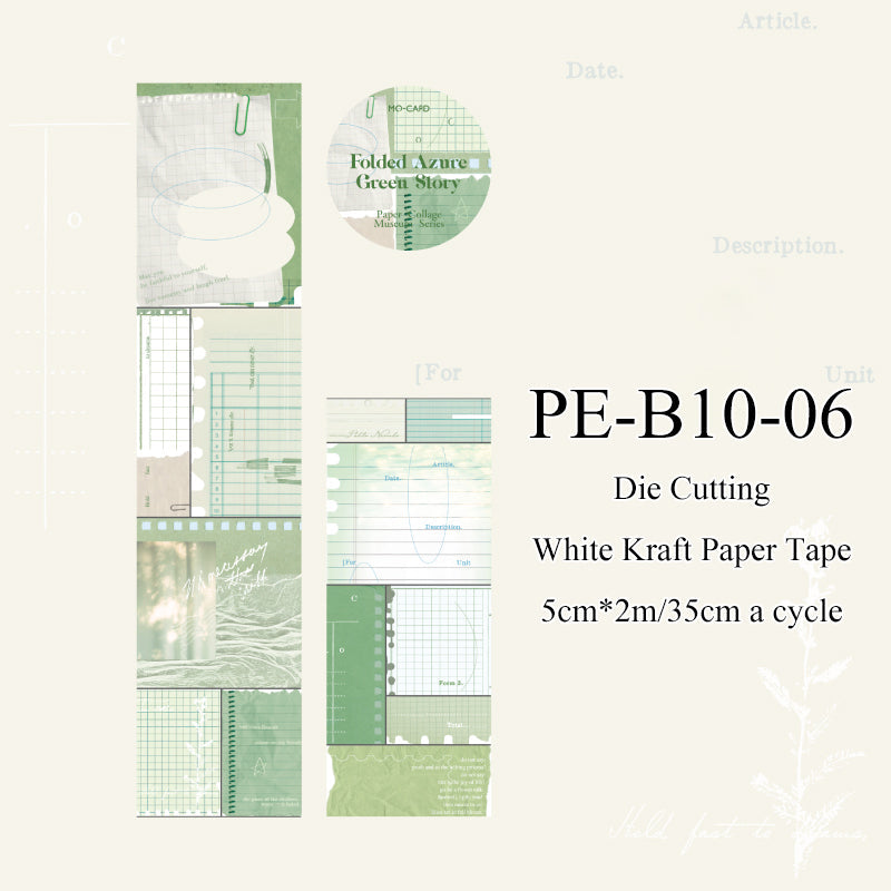 Collage Gallery Series Die Cutting White Kraft Paper Tape