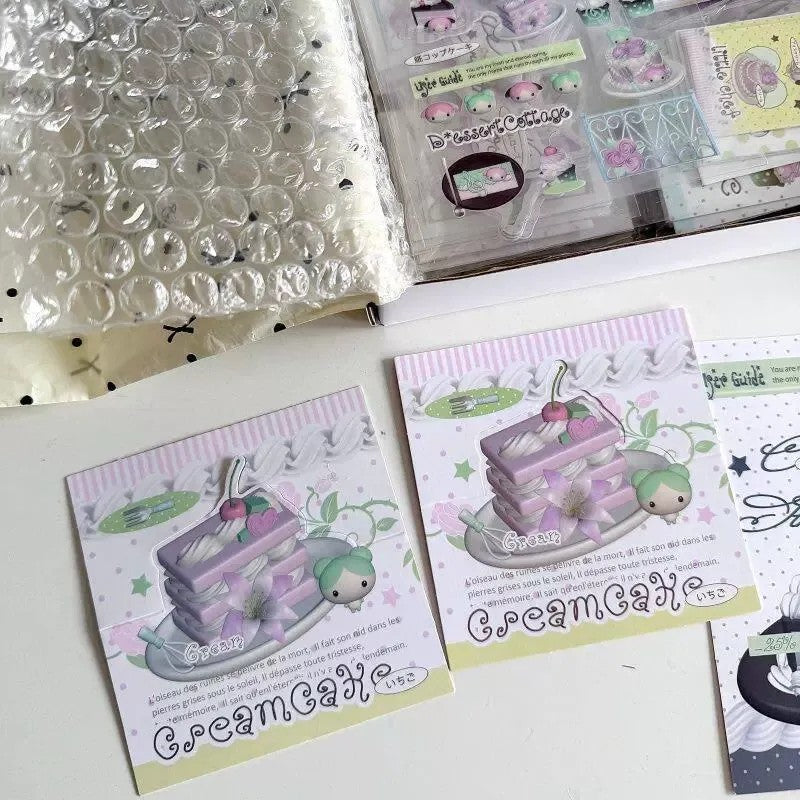 Rose Cream Cake Material Paper