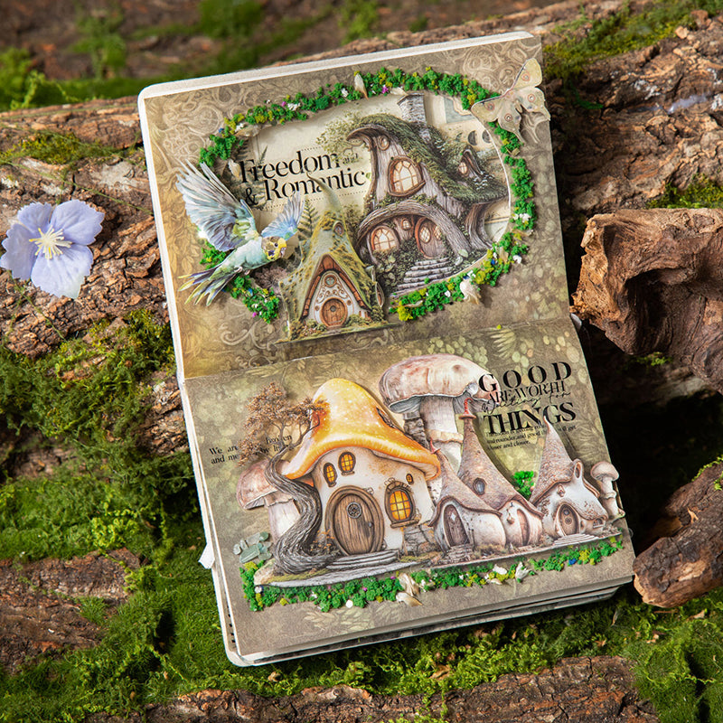 Elven Fantasy House Series Sticker featuring fantasy, and house designs for journaling, scrapbooking and collage