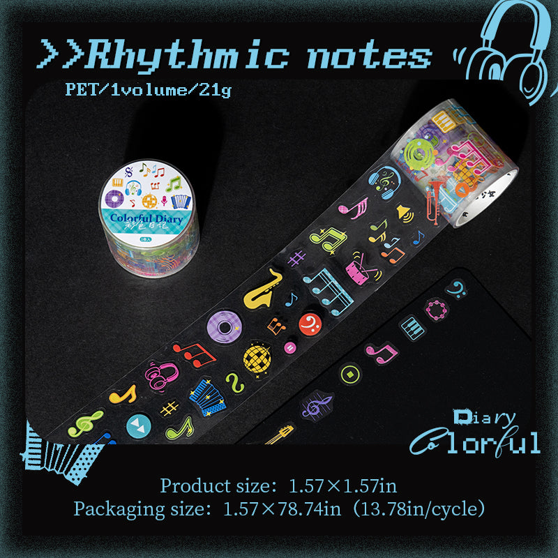 Color Diary Series Die Cutting PET Tape