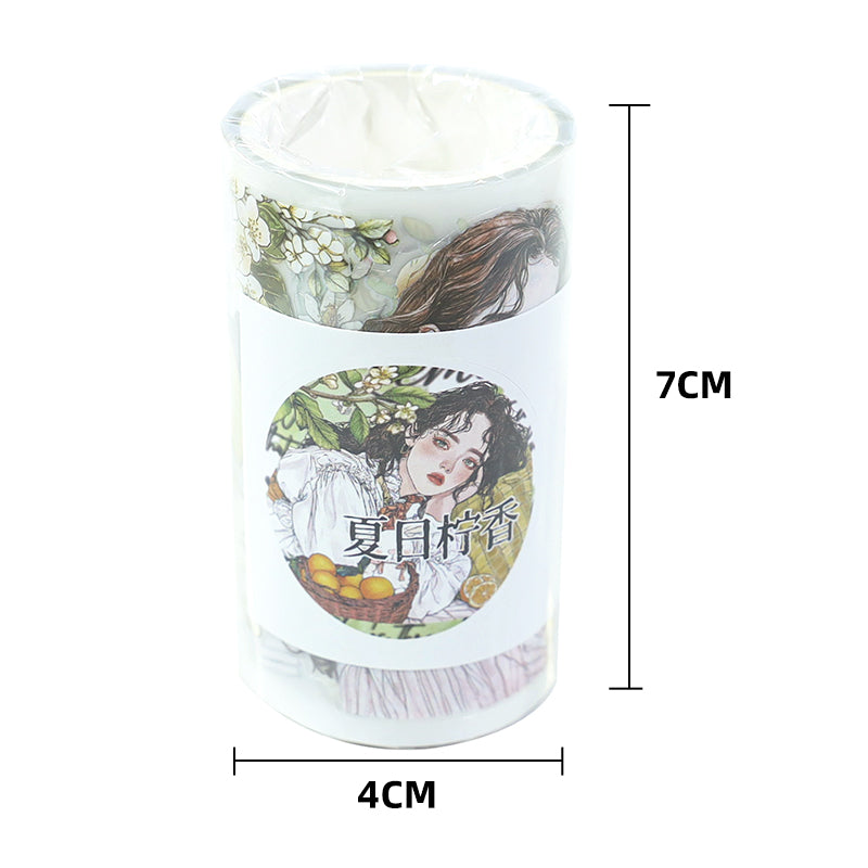 Summer Lime Fragrance Die Cutting Fog PET Tape featuring summer designs for journaling, scrapbooking and collage