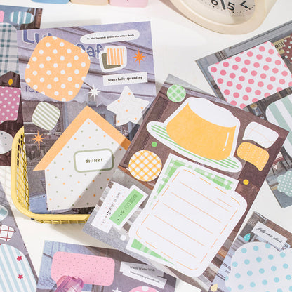 Dripping Fragments Series Sticker Book featuring book designs for journaling, scrapbooking and collage