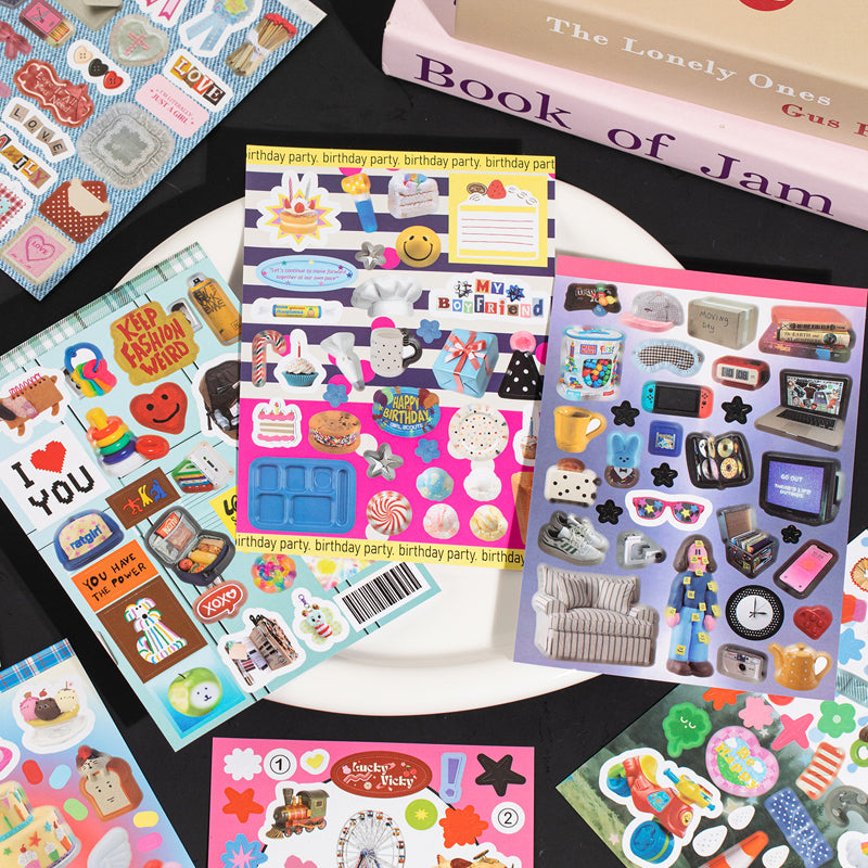 Color Preview Series Sticker Book featuring book, and color designs for journaling, scrapbooking and collage