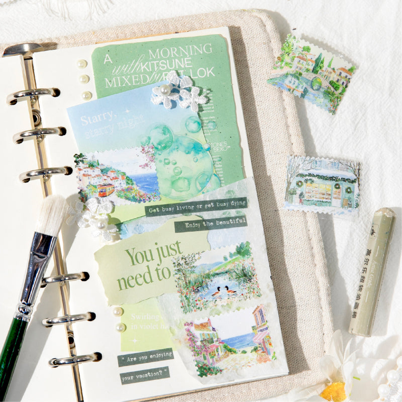 Natural Stamp Series Flash Synthetic Paper Tape for journaling, scrapbooking and collage