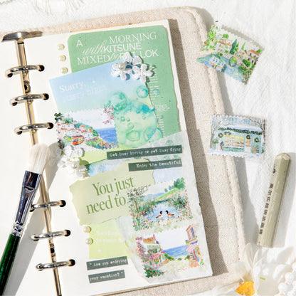 Natural Stamp Series Flash Synthetic Paper Tape for journaling, scrapbooking and collage