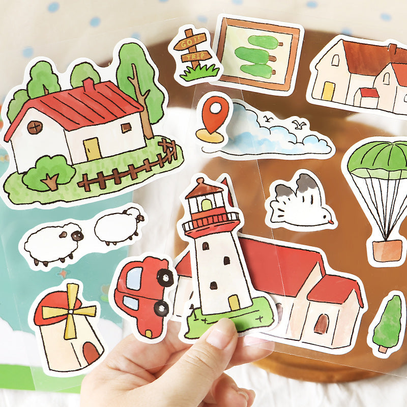 Happy Wanderer Chronicles Series Sticker for journaling, scrapbooking and collage